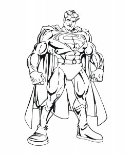 Coloriage de Superman pour enfants