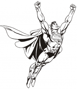 Coloriage de Superman à colorier pour enfants