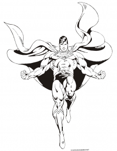 Coloriage de Superman gratuit à colorier