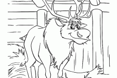 Coloriages de Sven (La reine des neiges) à imprimer pour enfants