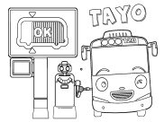 Coloriages Tayo le petit bus faciles pour enfants