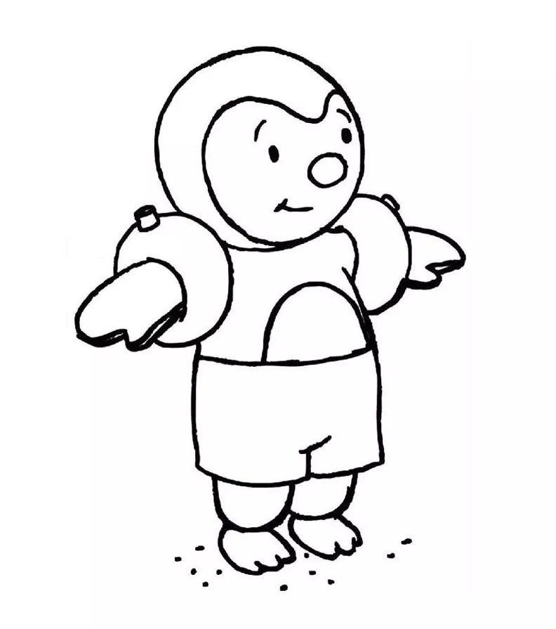 Coloriage de T'choupi à colorier pour enfants (T’choupi)