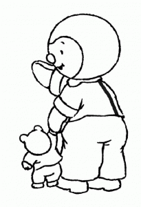 Coloriage de T'choupi à colorier pour enfants