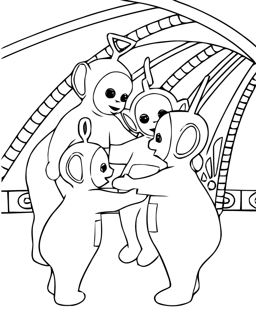Coloriage de Télétubbies à telecharger gratuitement