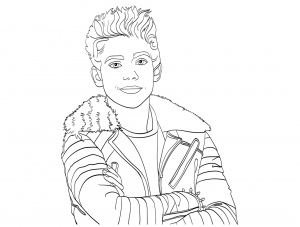 Coloriage the descendants disney carlos portrait