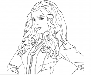 Coloriage the descendants disney evie portrait