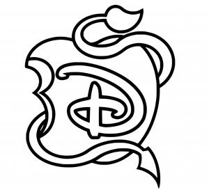 Coloriage the descendants disney mini logo