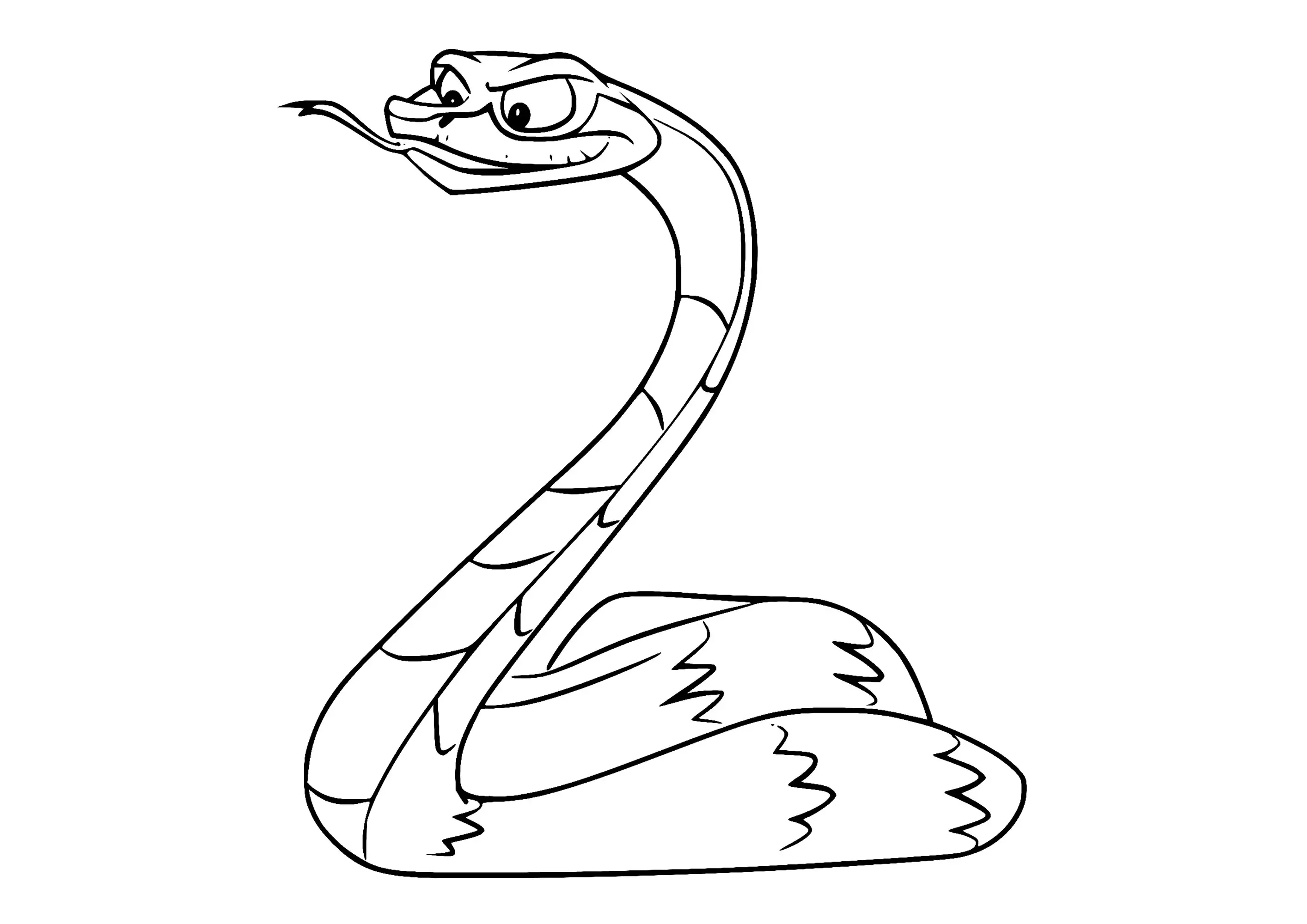 Ushari le cobra (Coloriage de La Garde du Roi lion à imprimer pour enfants)