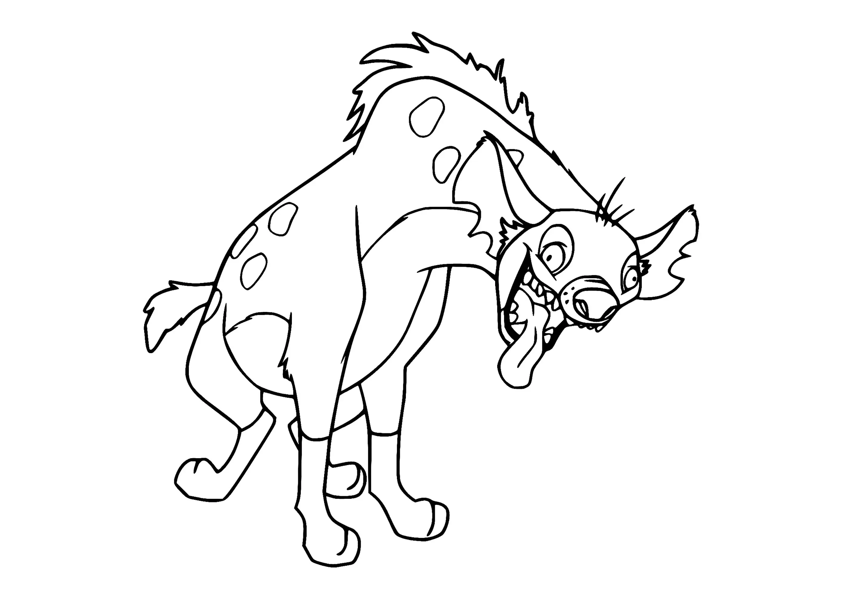 Cheezi la hyène (Coloriage de La Garde du Roi lion à imprimer pour enfants)