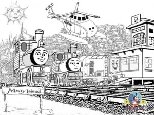 Coloriage de Thomas et ses amis à imprimer pour enfants