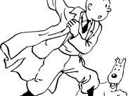 Coloriages Tintin faciles pour enfants