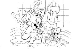 Coloriages Tom et Jerry faciles pour enfants
