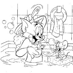 Coloriages de Tom et Jerry à imprimer pour enfants