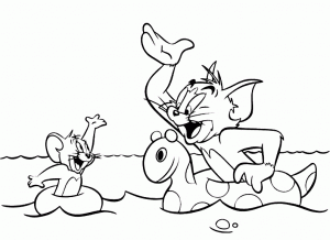 Coloriage de Tom et Jerry à colorier pour enfants