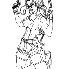 Coloriages de Tomb Raider à imprimer pour enfants