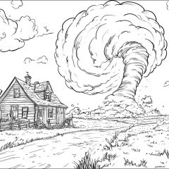 Coloriages de Tornade à imprimer pour enfants