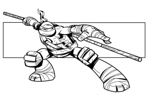 Coloriage de Tortues Ninja à telecharger gratuitement