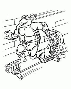 Coloriage de Tortues Ninja à imprimer pour enfants