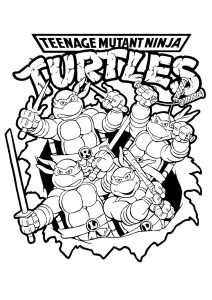 Coloriage TMNT (Coloriage de Tortues Ninja)