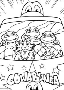Cowabunga (Coloriage de Tortues Ninja)