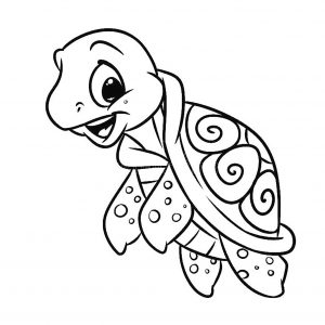 Coloriage de tortue à colorier pour enfants