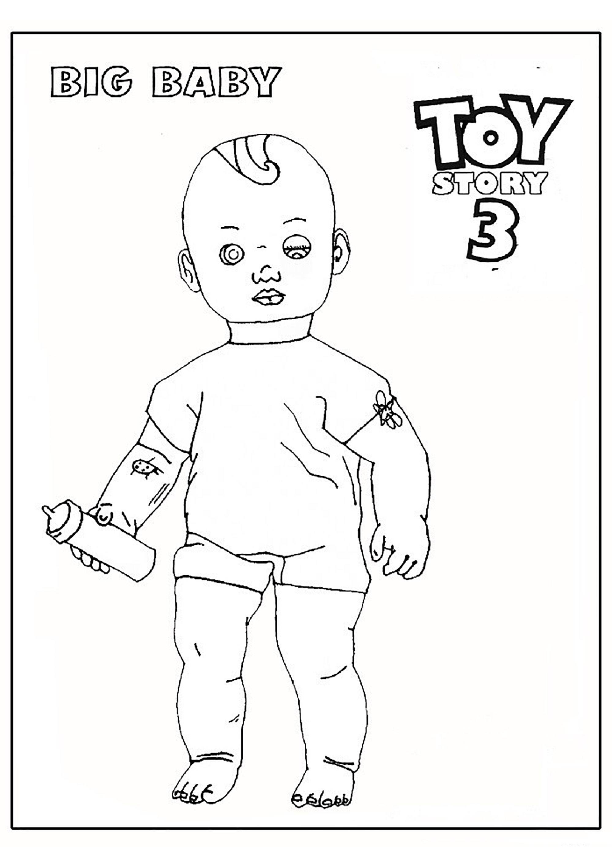 Coloriage de : Toy story 3 : Big Baby Coloriage de à imprimer pour enfants : Toy story 3 : Big Baby