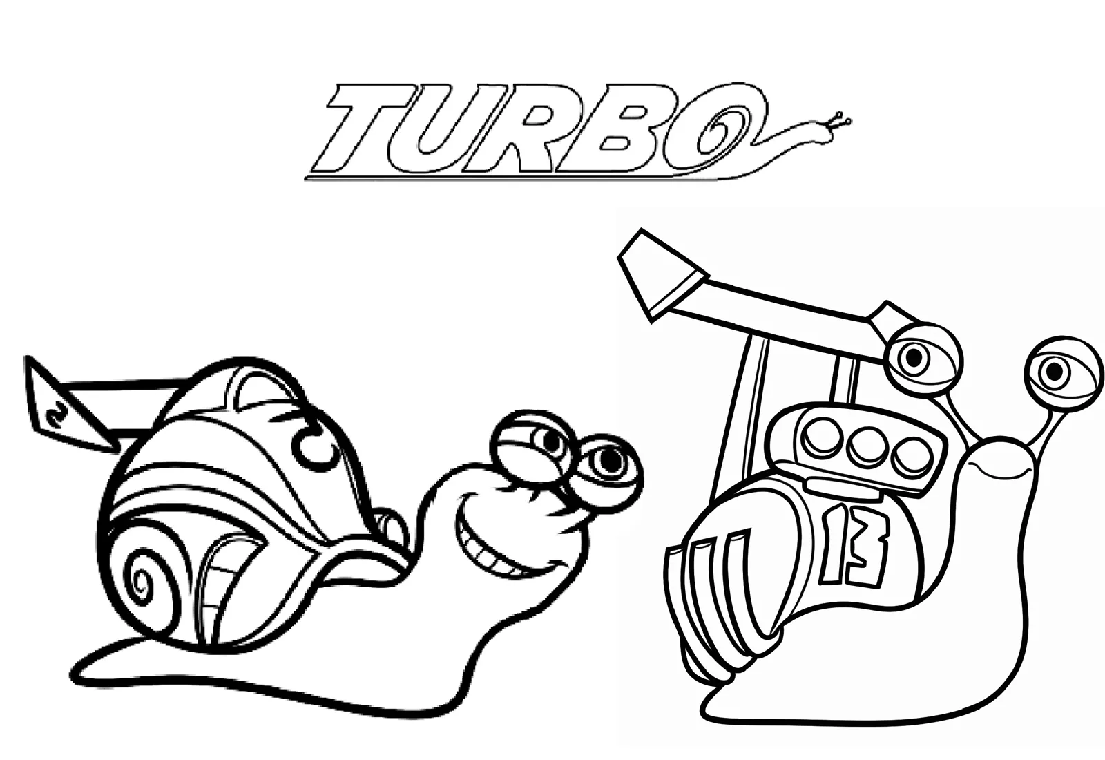 Image de Turbo l'escargot à imprimer et colorier (Turbo (l’escargot))