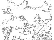 Coloriages Vacances et voyages faciles pour enfants