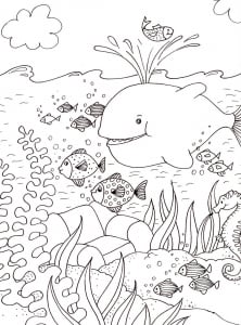 Coloriage de vacances à la mer à imprimer pour enfants