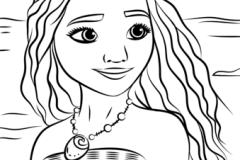 Coloriages Vaiana faciles pour enfants