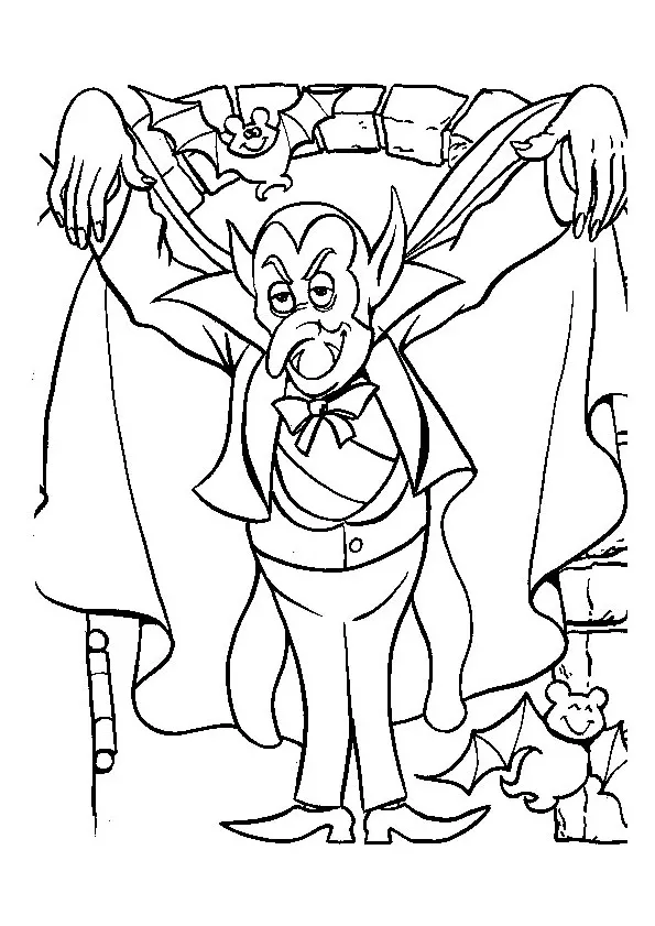 Coloriage de vampires à colorier pour enfants (Vampires (Twilight, Dracula …))