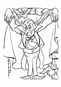 Coloriage de vampires à colorier pour enfants