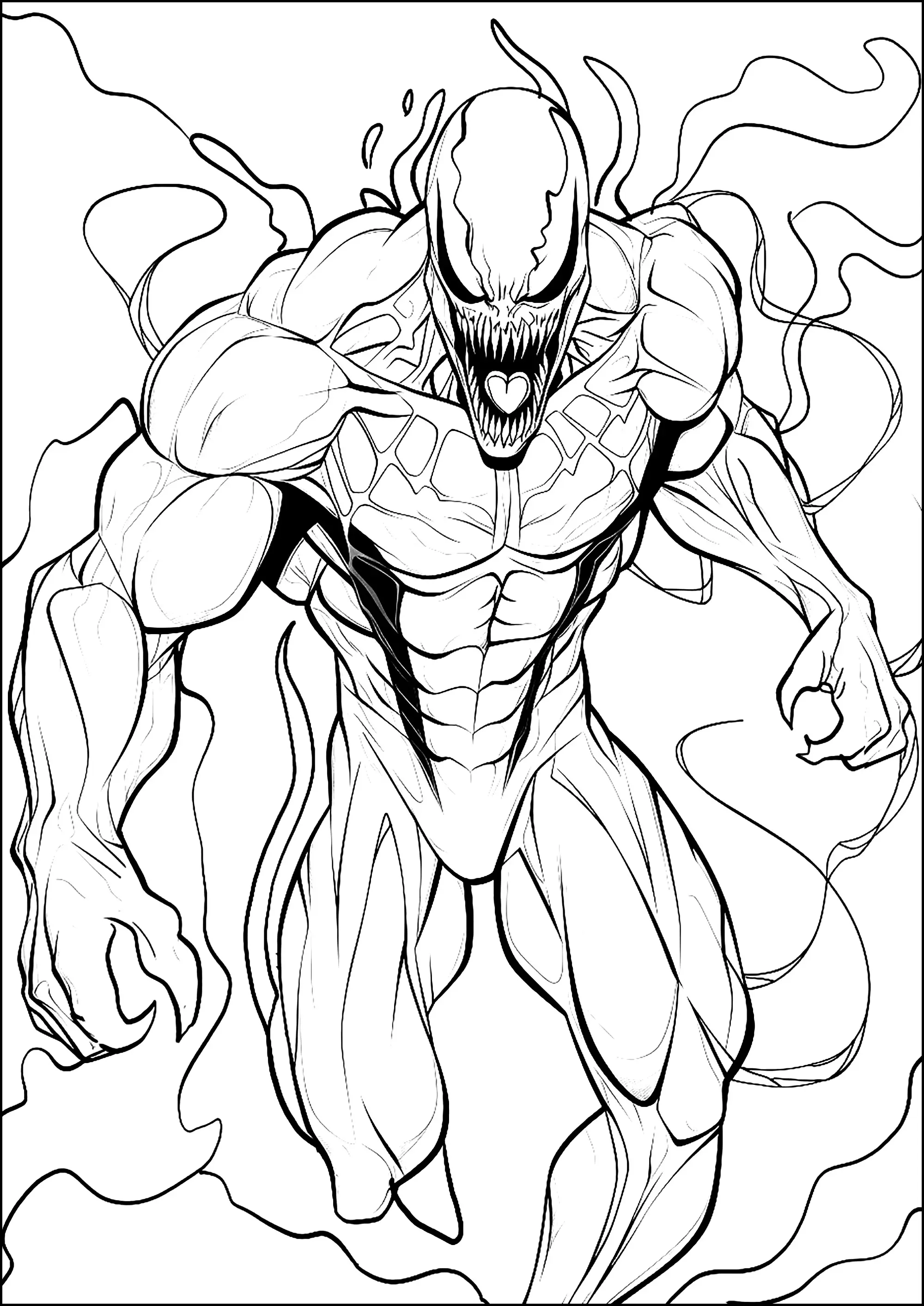 L'effrayant Venom (Coloriage à imprimer pour enfants)