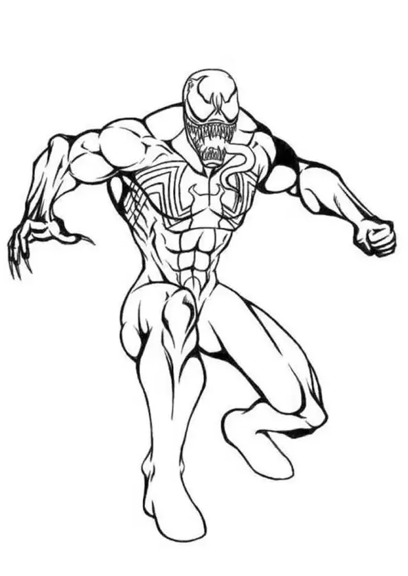 L'horrible Venom (Coloriage à imprimer pour enfants)