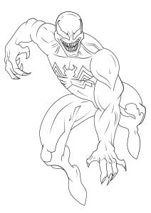 Coloriage simple de Venom