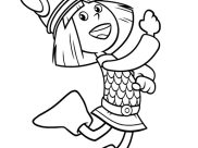 Coloriages Vic le viking faciles pour enfants