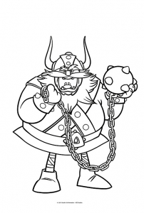 Coloriage de Vic le viking à colorier pour enfants