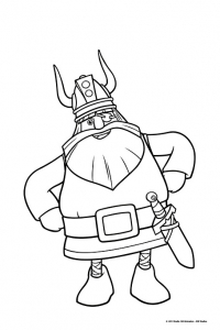 Coloriage de Vic le viking pour enfants