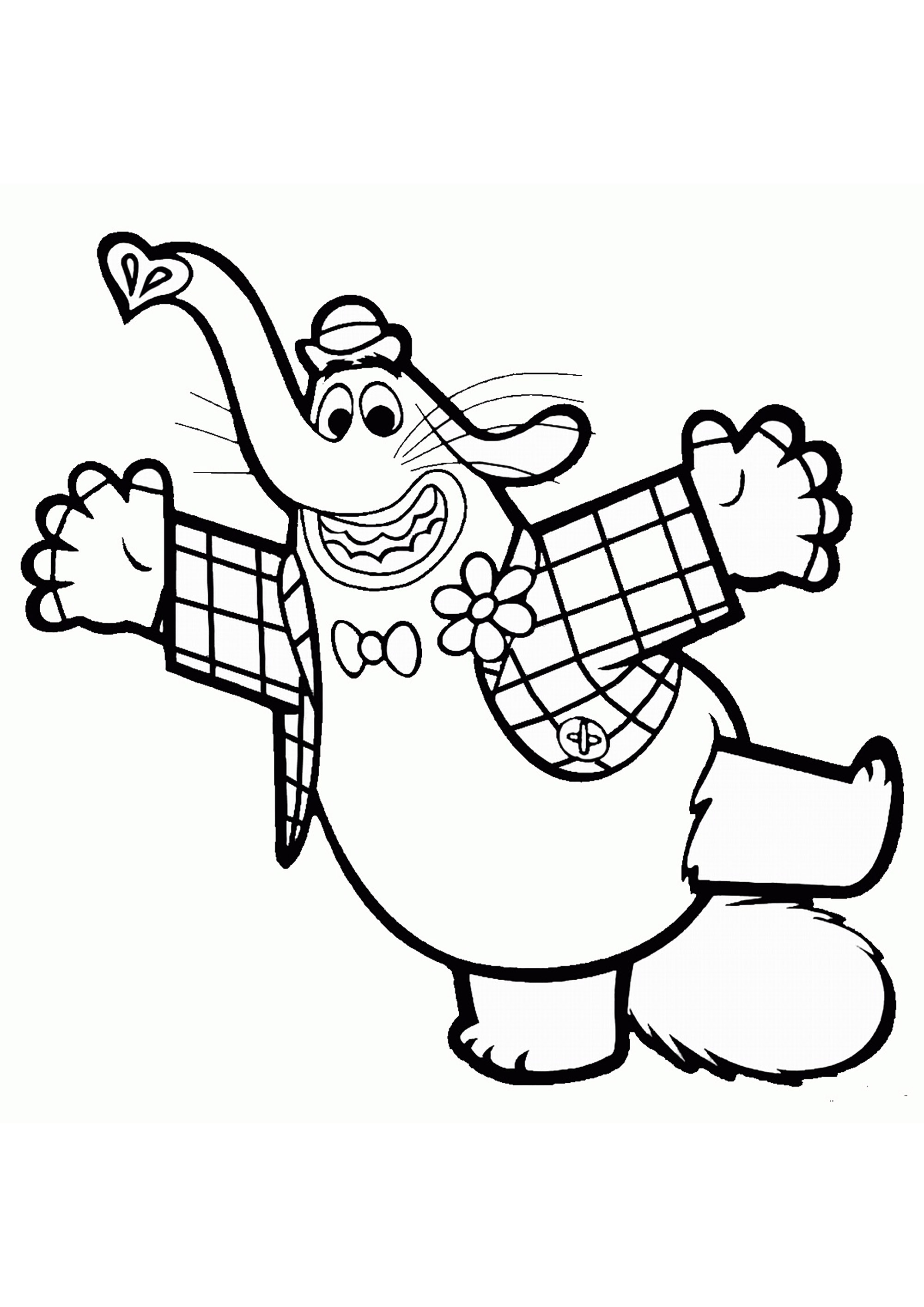 L'éléphant Bing Bong de Vice Versa (Coloriage) L'éléphant Bing Bong de Vice Versa (Coloriage à imprimer pour enfants)