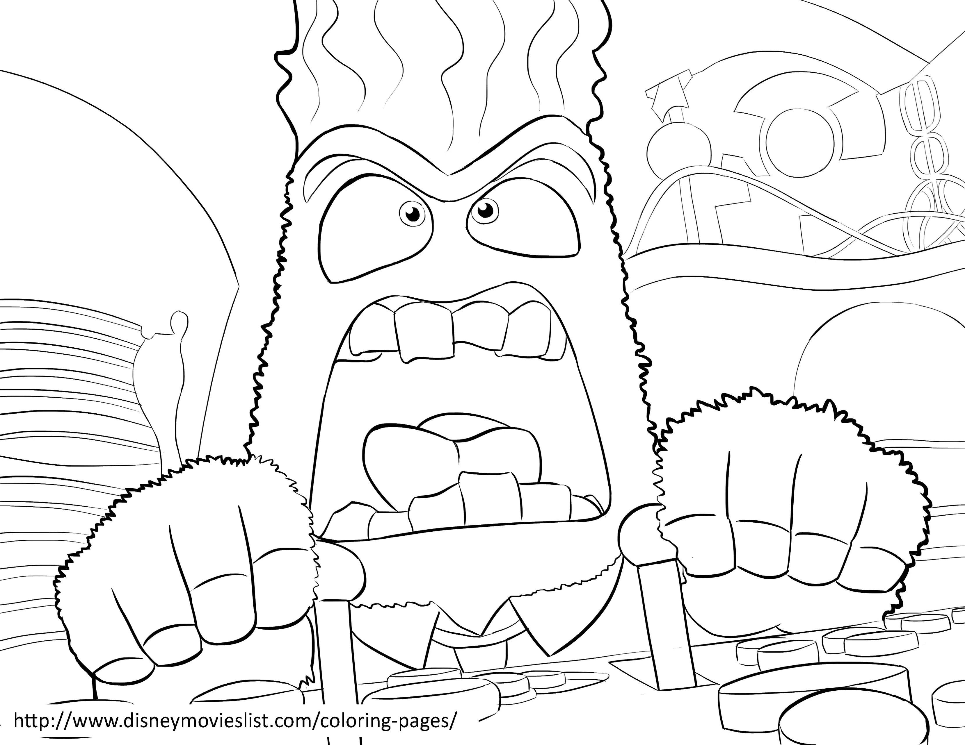 Vice versa : Grosse colère (Coloriage à imprimer pour enfants)