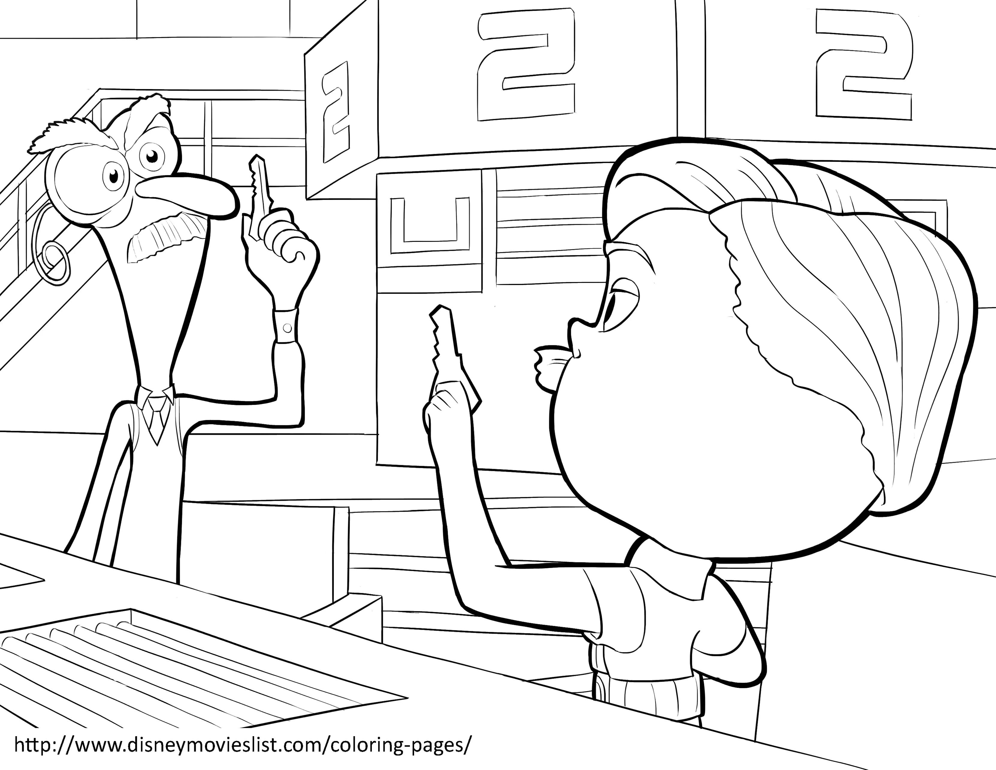 Vice versa : Peur (Coloriage à imprimer pour enfants)