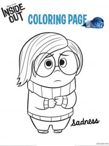 Vice versa : Tristesse (Coloriage)