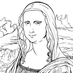Coloriages de Léonard de Vinci à imprimer pour enfants