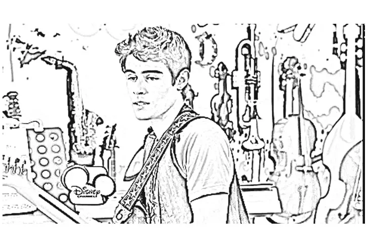 Thomas de violetta (Coloriage à imprimer pour enfants)