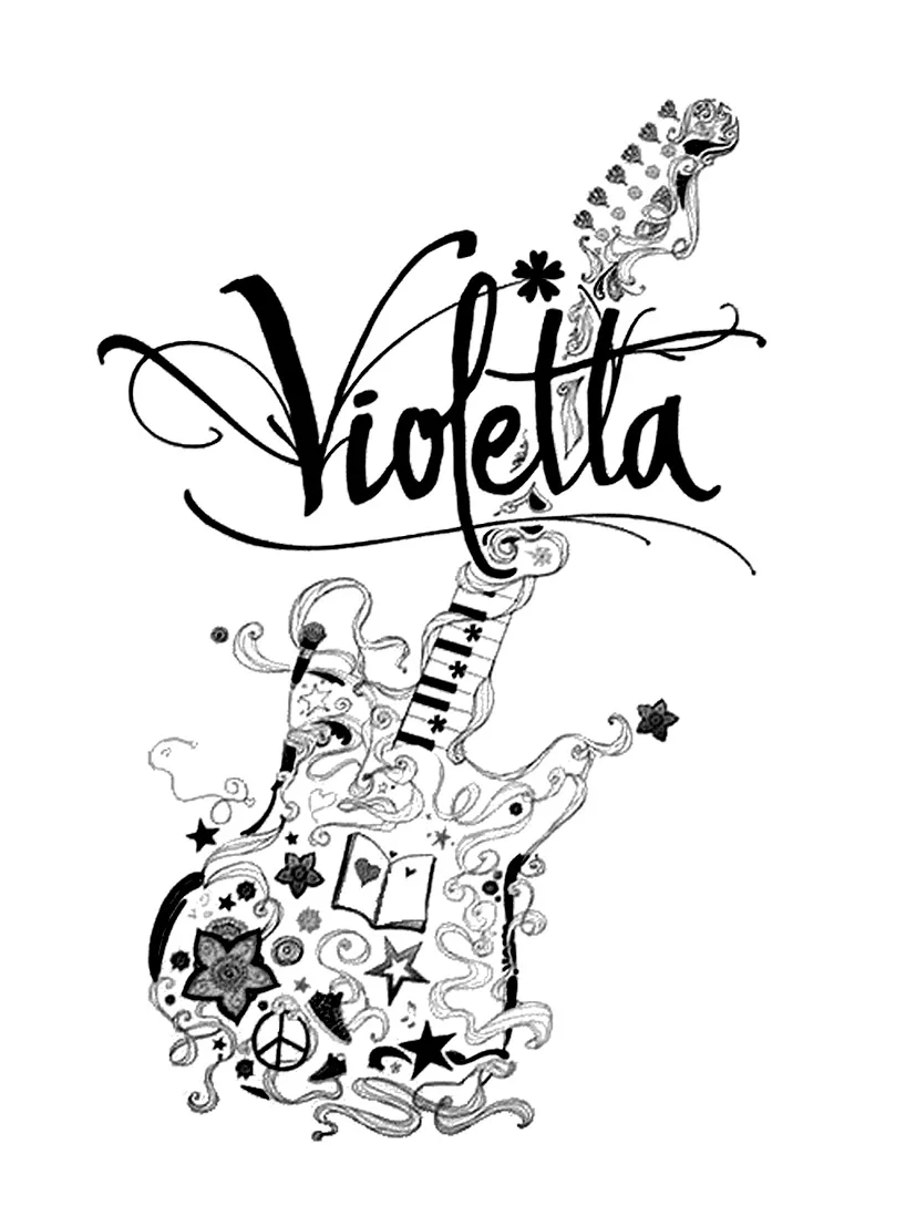 Violetta disney - 10 (Coloriage à imprimer pour enfants)