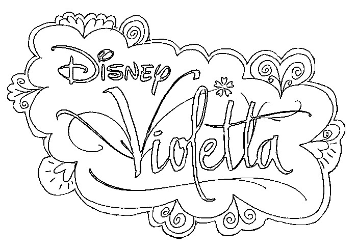 Logo Violetta avec décorations autour