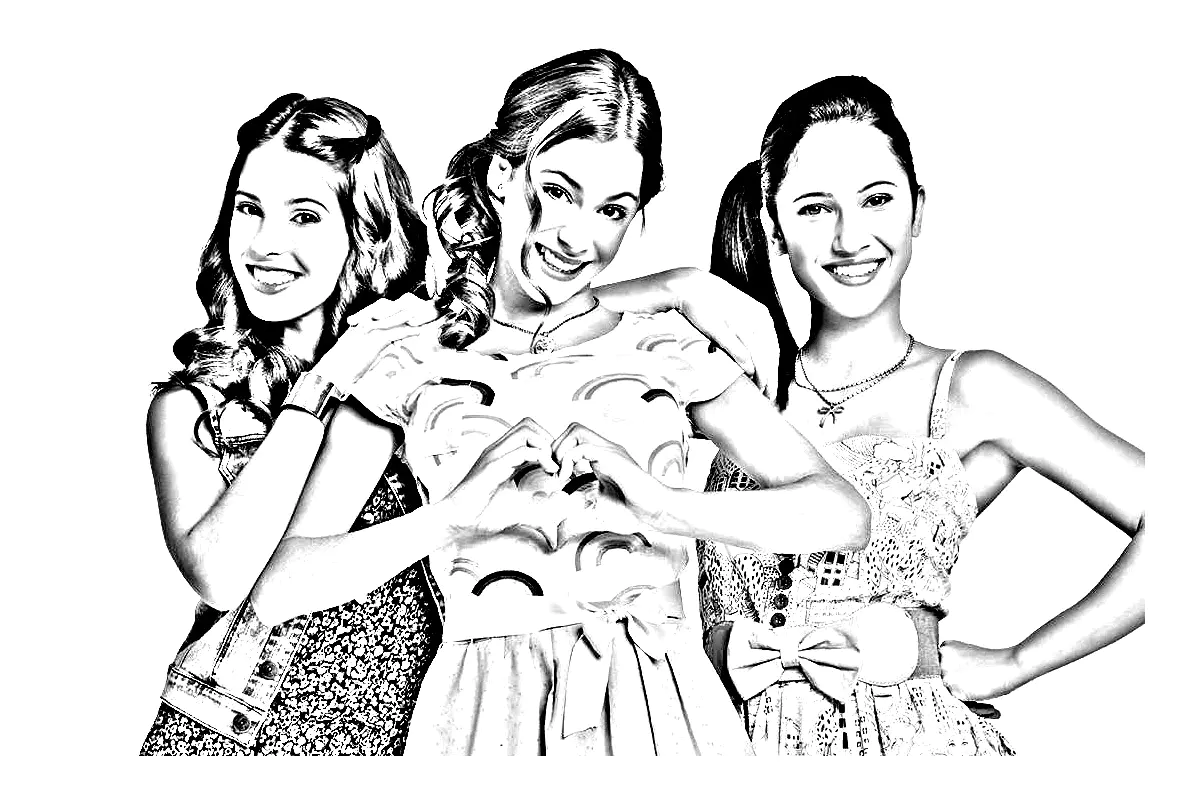 Violetta francesca camila - 2 (Coloriage à imprimer pour enfants)