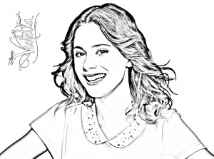 Coloriage simple violetta 2