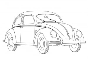 Coccinelle Volkswagen (Coloriage de voitures)