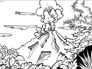 Coloriages de Volcan à imprimer pour enfants